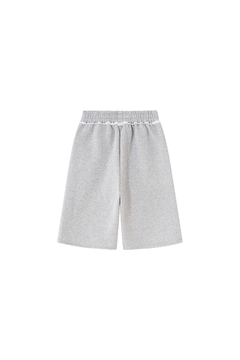 Unisex Fall Elastic Waistband Relaxed Wide Leg Sweatpants