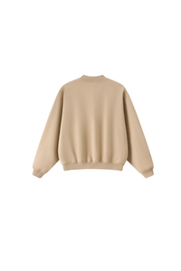 Unisex Fall Streetwear Boxy Mockneck Sweatshirt