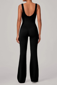 Women's Athletic U-neck Backless One-piece Jumpsuits