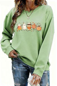 Women's Fall Halloween Graphic Soft Relaxed Sweatshirt