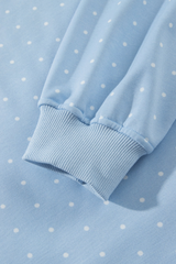 Women's Polka Dot Oversized Hoodie And Short Loungewear Sets