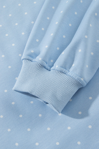 Women's Polka Dot Oversized Hoodie And Short Loungewear Sets