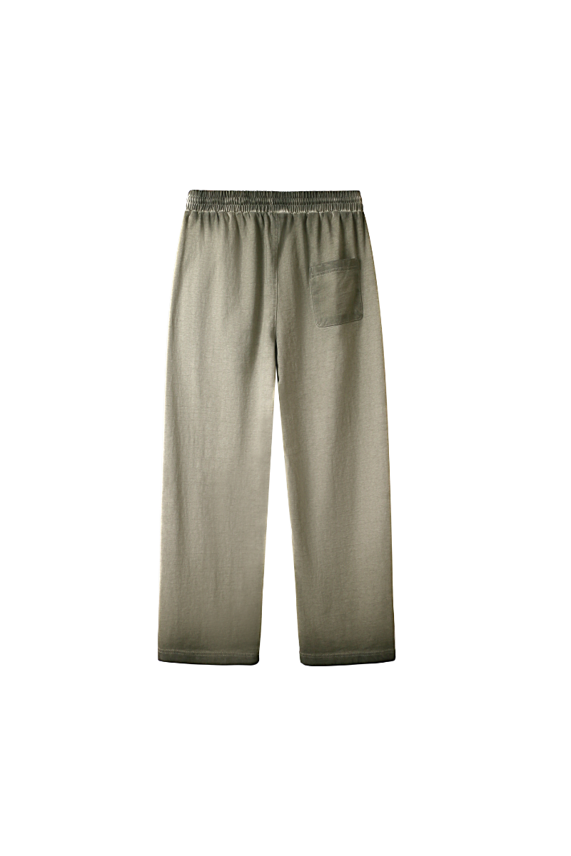 Unisex Fall 100% Cotton Washed Gradient Wide Leg Pants