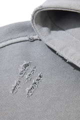 Men's Fall Winter 100% Cotton Washed Frayed Hem Hoodie