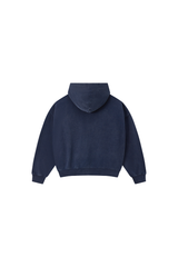 Women Fall 100% Cotton Retro Boxy Two-Way Zip Hooded Jacket