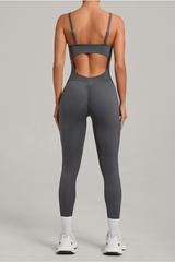 Women's Pleated Buttocks Lift Side Pocket Jumpsuits