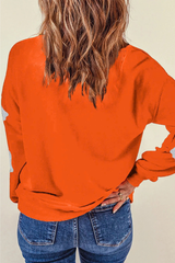 Women's Fall Halloween Ghost Glitter Print Sweatshirt