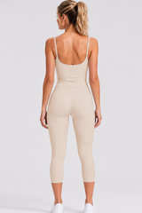 Women's U-Back Tank Top & Capri Leggings Yoga 2-Piece Sets