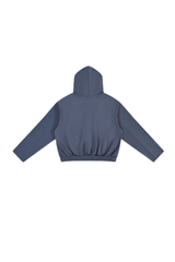 Men's Fall Boxy Cropped Kangaroo Pocket Drop-Shoulder Hoodie