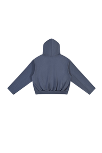 Men's Fall Boxy Cropped Kangaroo Pocket Drop-Shoulder Hoodie
