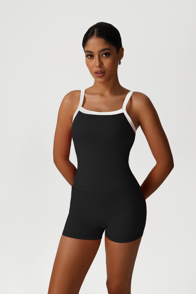 Women High-Waisted Butt-Lifting Yoga Set: Vest + Shorts