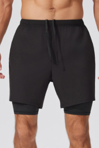 Men's 2-in-1 Double Layer Outdoor Running Athletic Shorts
