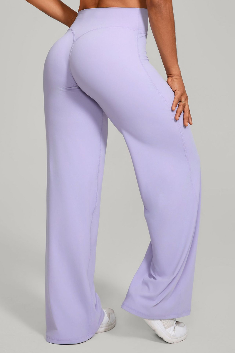 Women's Mid-High Waist Straight-Leg Pants