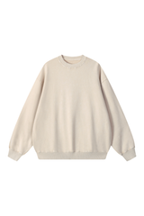 Unisex Fall 100% Cotton Snow Washed Crewneck Sweatshirt