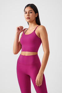 Women Gathering Anti-Shock One Cup Back Fitness Yoga Exercise Camisole Top