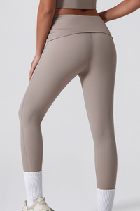 Women's Athletic Twist Cross Waist Yoga Leggings