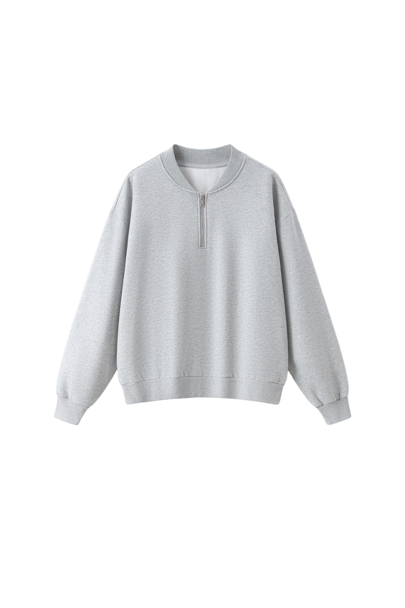Women's Fall Vintage Washed Fleece Quarter Zip Sweatshirt