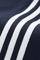 Unisex Preppy Fall 100% Cotton Side Striped Trim Sweatshirt