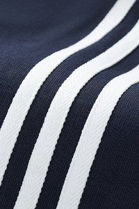 Unisex Preppy Fall 100% Cotton Side Striped Trim Sweatshirt