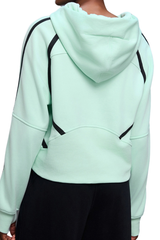 Women's Fall Fleece Varsity Half-Zip Hoodie With Thumb Holes