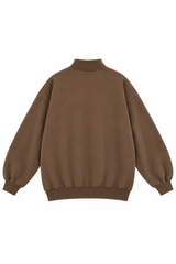 Women's Fall Oversized Letter Print Mockneck Sweatshirt