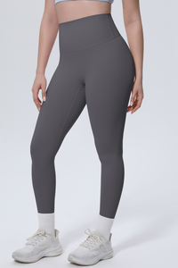 Women's High-Waist Solid Nine-inch Leggings