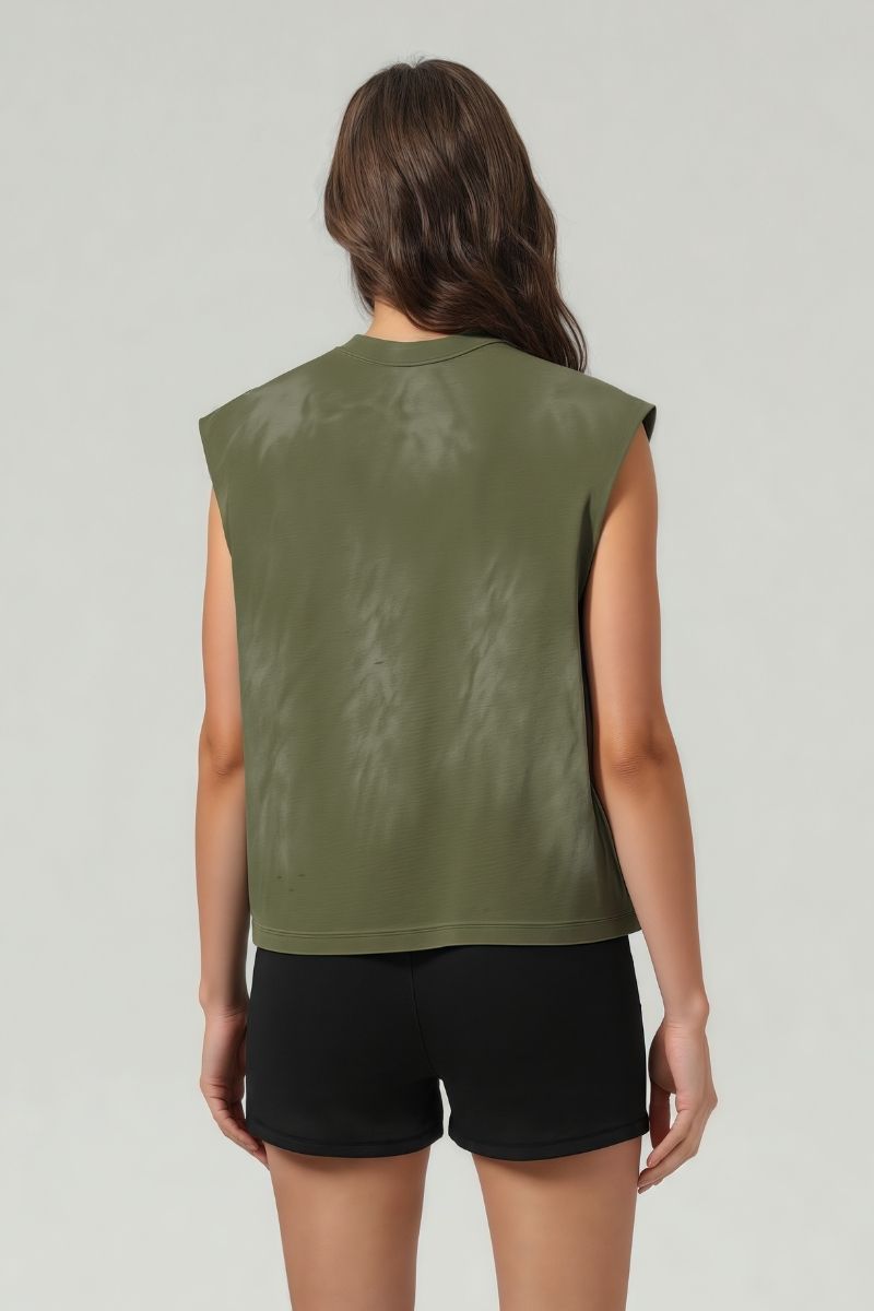Vintage Distressed Sleeveless Sports Tank Top
