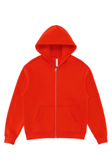 Unisex Fall 350G  Fleece Zip Up Relaxed  Solid Jacket