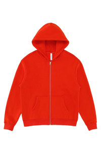 Unisex Fall 350G  Fleece Zip Up Relaxed  Solid Jacket