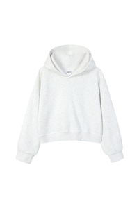 Women's Fall Cropped Relaxed Solid Sports Hoodie