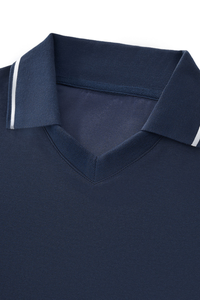 Men's Fall V-Neck Polo Collar Detachable-Sleeve Sweatshirt