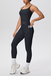 Women's Two Piece Set:High-elasticity Bra And Leggings