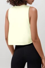 Women's Lightweight Crew Neck High Side Slit Loose Tank Top