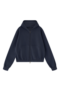 Women's Fall 100% Cotton 360G Boxy Two‑Way Zip Jacket