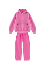 Unisex Fall Fleece Sets:Relaxed Hoodie And Sweatpants
