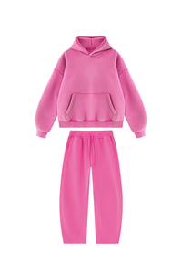 Unisex Fall Fleece Sets:Relaxed Hoodie And Sweatpants