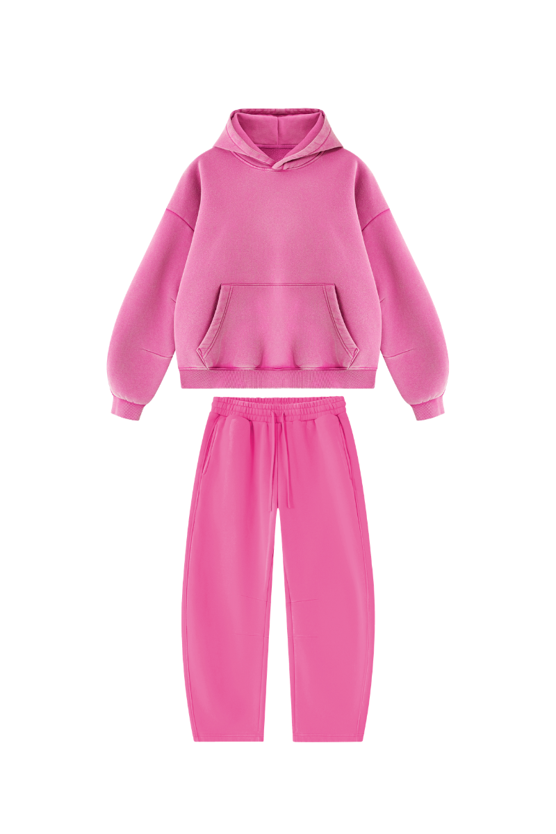 Unisex Fall Fleece Sets:Relaxed Hoodie And Sweatpants