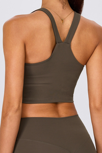 Women's Athletic V Neck Y Back Padded Yoga Bra