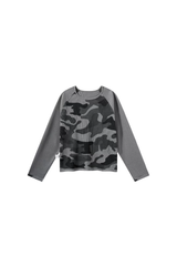 Men's Fall Camo Waffle Breathable Long Sleeve Top