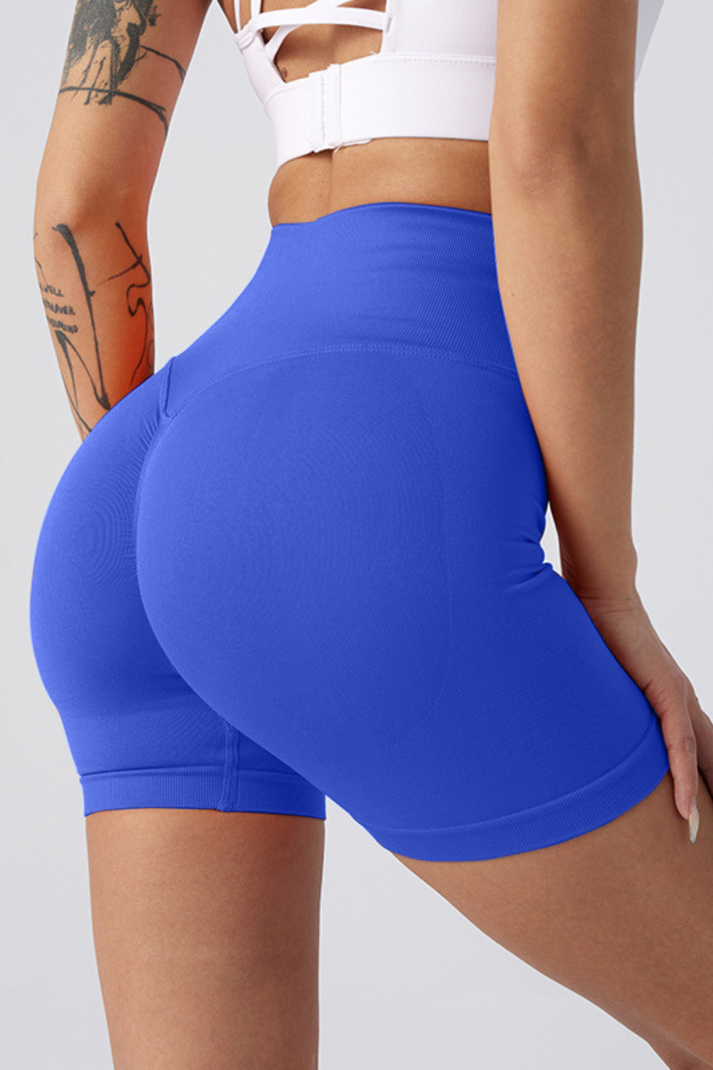 Women's Athletic Pleated Buttocks Lift Slim Shorts