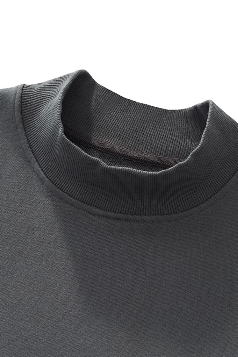 Men's Fall Comfort Colors Style Mock Neck Sweatshirt