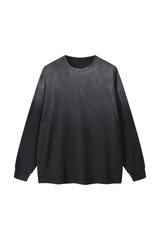 Unisex Fall 100% Cotton Washed  Loose Drop Shoulder Pullover