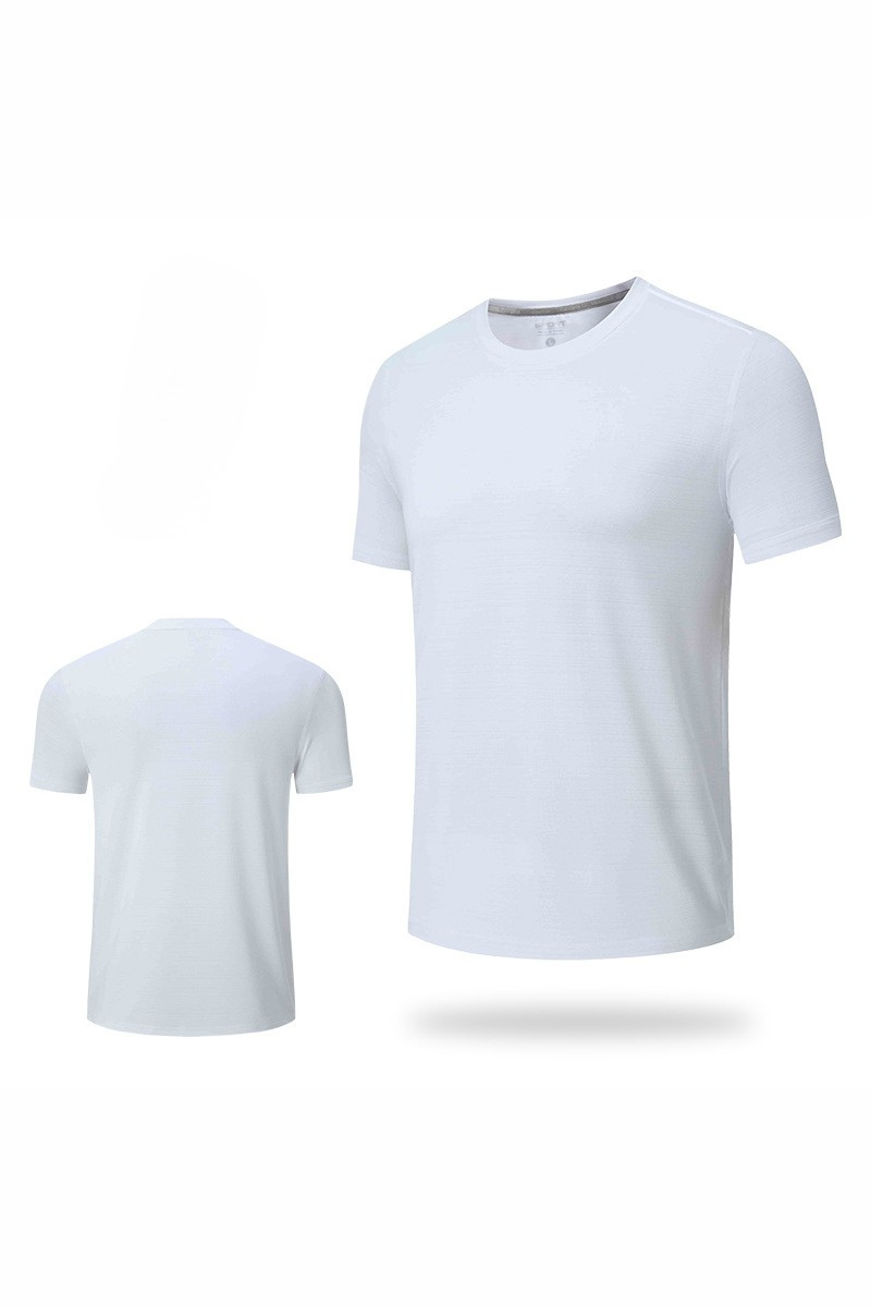 Men Stripe Quick Dry Athletic Short Sleeve T-Shirt
