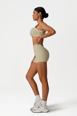 Women High-Waisted Butt-Lifting Yoga Set: Sports Bra + Shorts