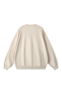 Unisex Fall 100% Cotton Snow Washed Crewneck Sweatshirt