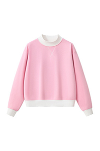 Women's Fall Cozy Fleece Mock Neck Color Block Sweatshirt