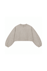 Womens Vintage Washed Cropped Crewneck Sweatshirt