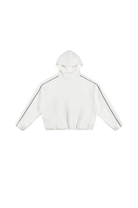 Men's Fall Relaxed Contrast Color Stripe High Neck Hoodie