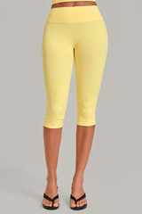 Women’s Mid-Rise Tummy Control Yoga Capri Leggings