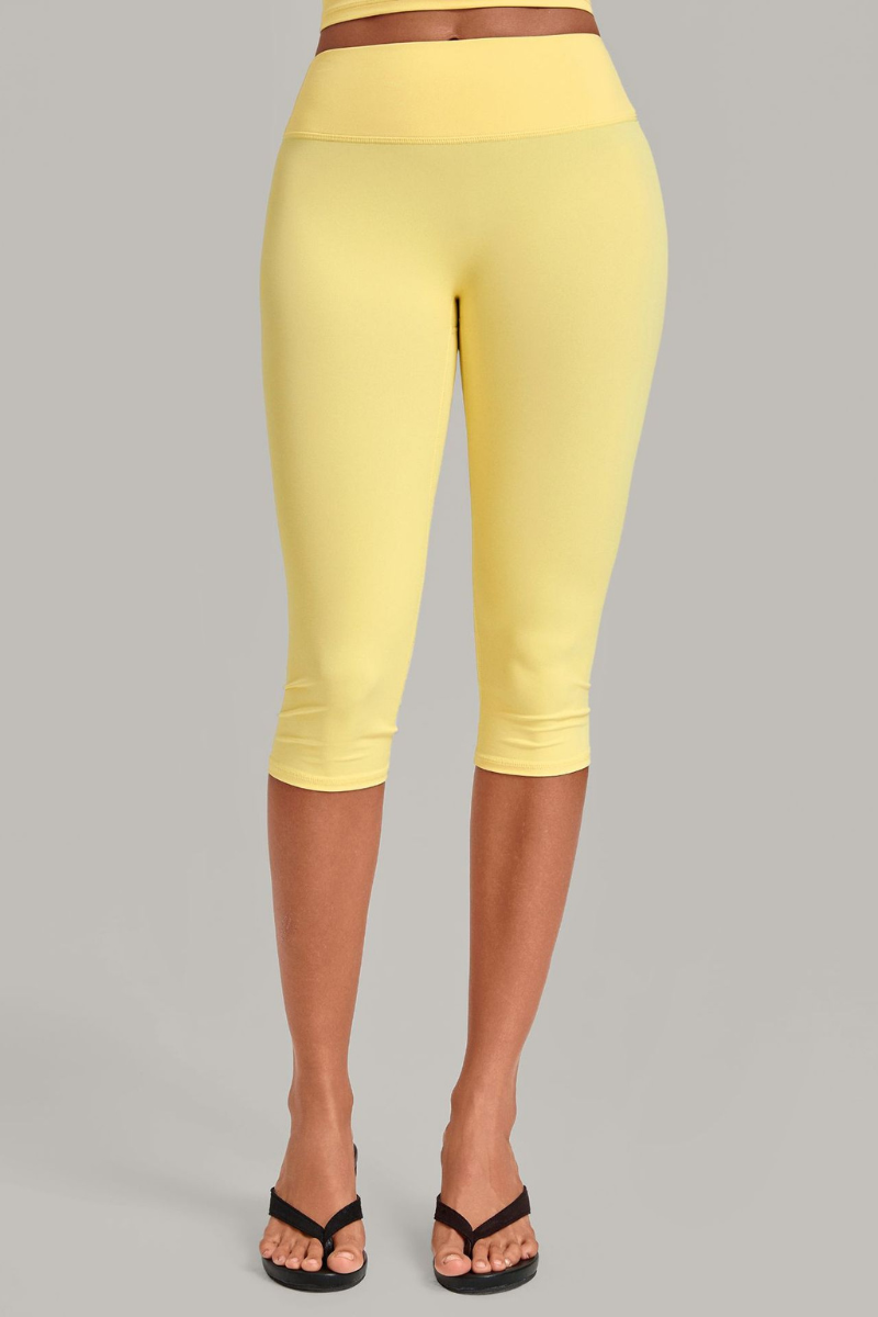 Women’s Mid-Rise Tummy Control Yoga Capri Leggings